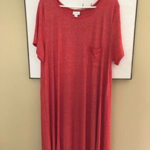 LulaRoe 2x red Carly dress